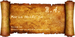 Maria Abiáta névjegykártya